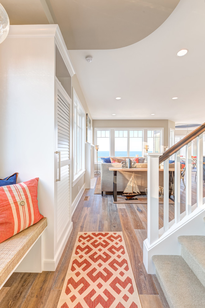 Beach style entryway photo in Chicago