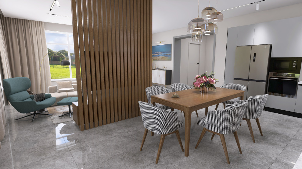 Кухня-гостиная в частном доме, Московская область