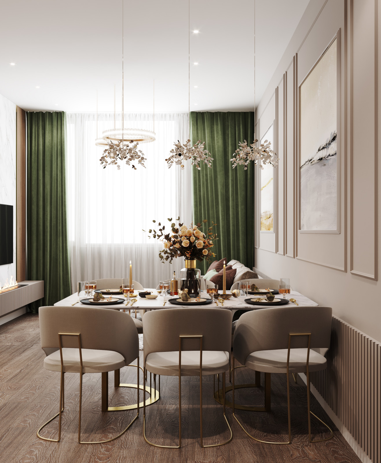 Квартира 73 кв. м. в современном стиле Новочерёмушкинская 17