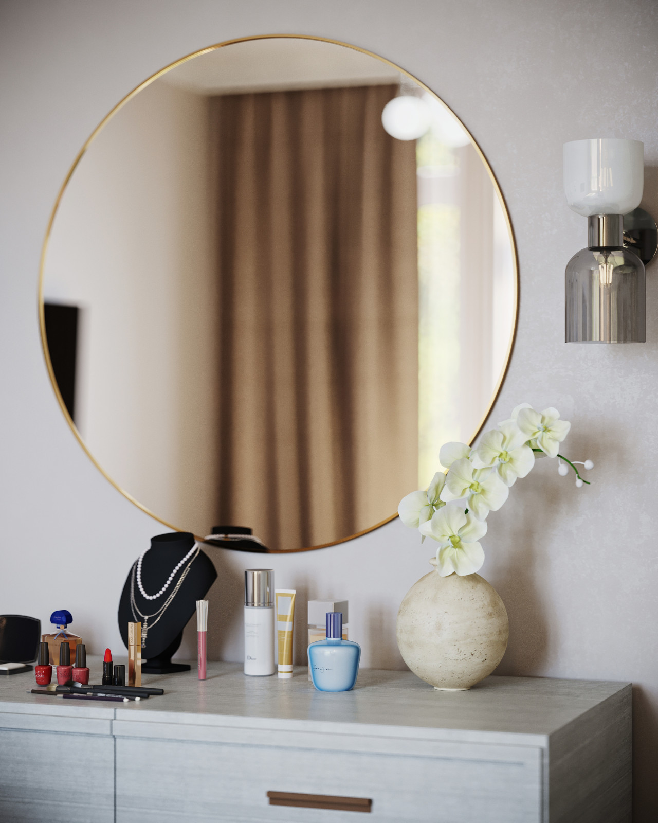 Визуализация женской спальни