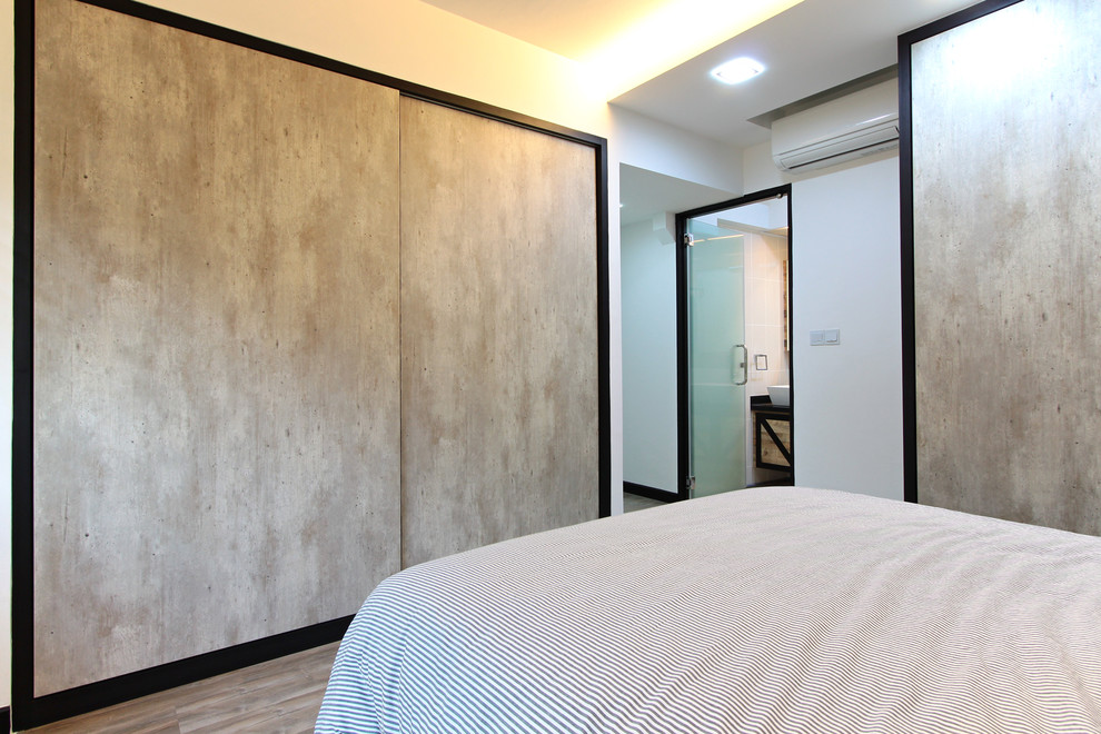 This is an example of an industrial bedroom in Singapore.