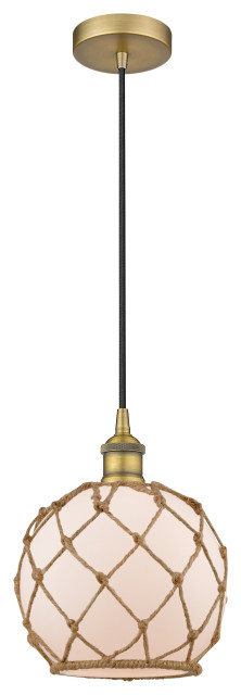Innovations 616-1P-BB-G121-8RB-LED 1-Light Mini Pendant, Brushed Brass