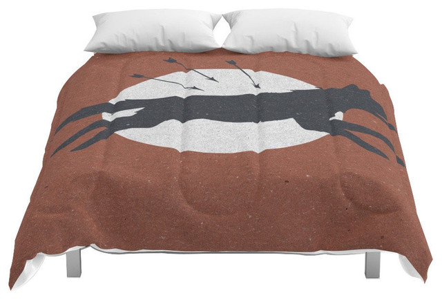 Society6 Wolf And Arrow Comforter Contemporary Comforters And