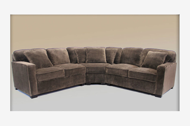 F Traditional Chocolate Prem Super Soft Microfiber Sectional Sofa Home Design Jpg