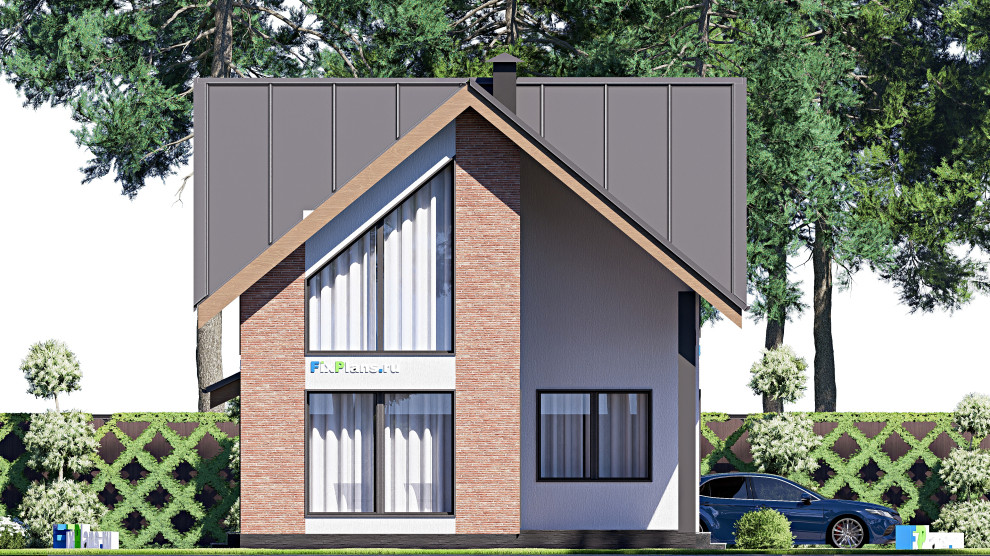 Проект дома с мансардой 11х8 м S81м2 F-18179