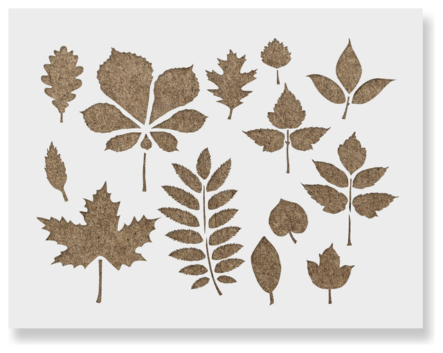Fall Leaves Stencil for DIY Projects, Farmhouse Wall Stencils by