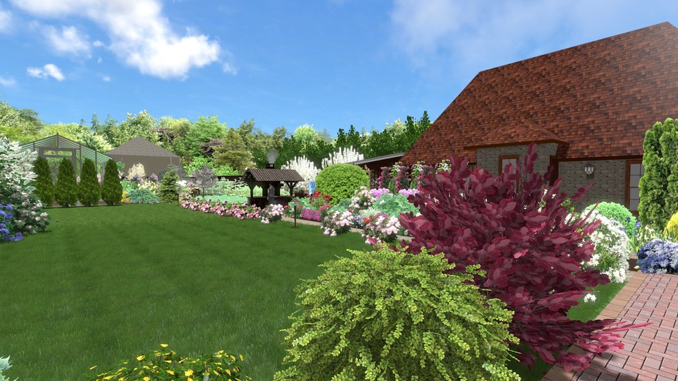 Ландшафтный проект узкого участка