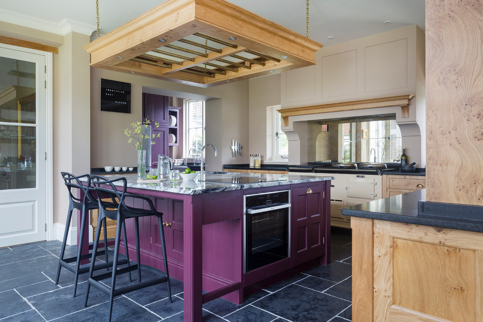 This is an example of a transitional kitchen in Hampshire.