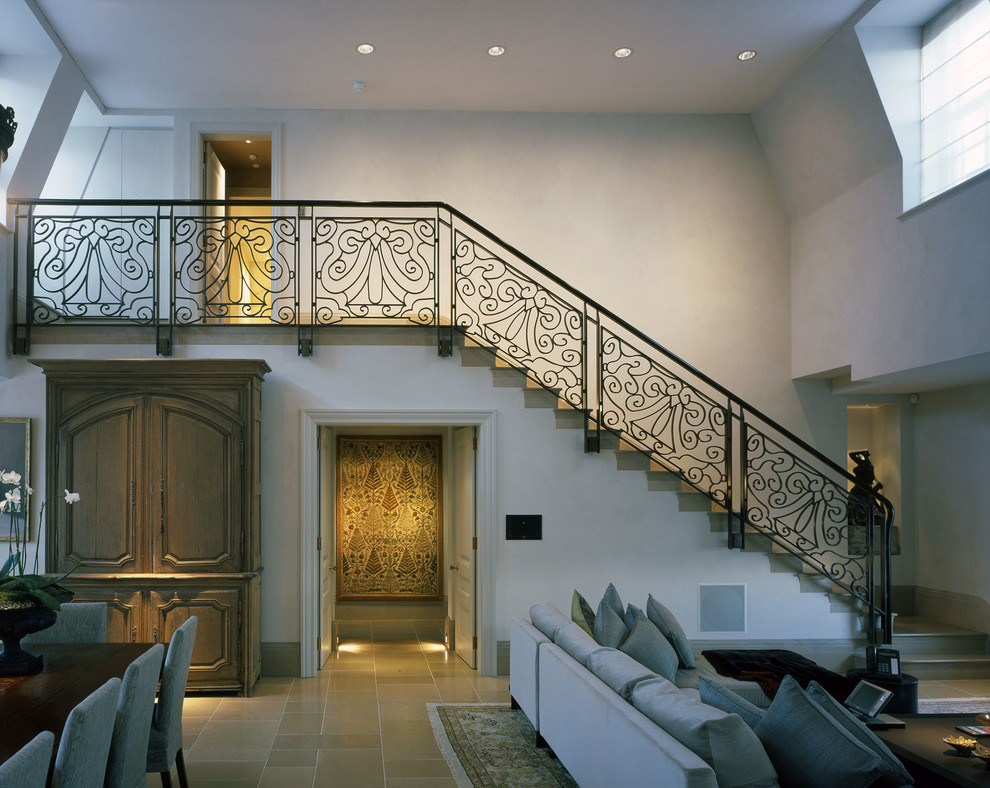 Design ideas for a transitional staircase in London.