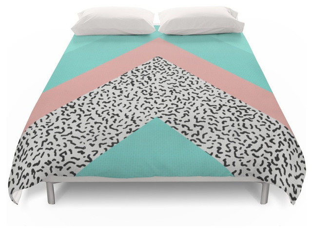 90s Chevron Duvet Cover Contemporary Duvet Covers And Duvet