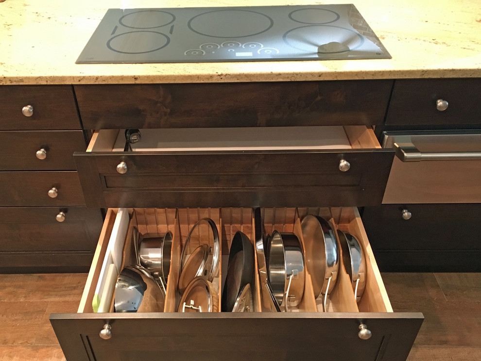 Deep drawer storage for lids and skillets - Transitional ...