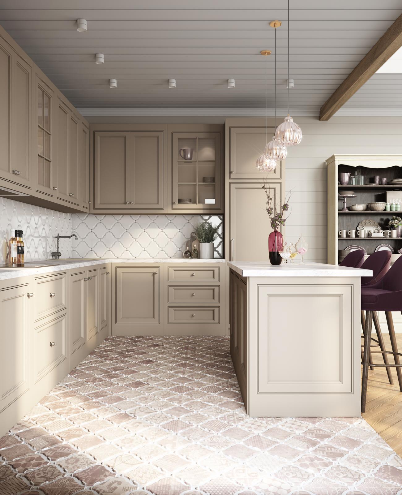 Дом в пудровых тонах