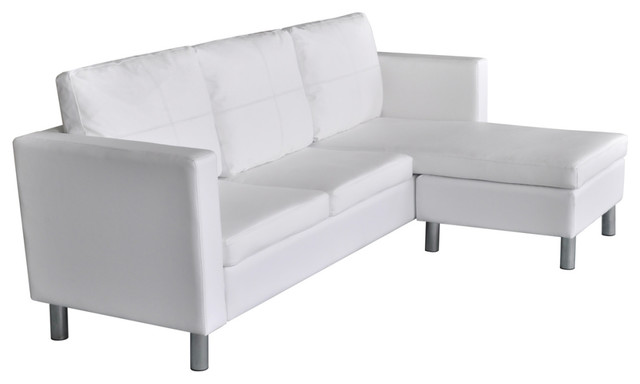 Vidaxl Sectional Sofa 3 Seater Artificial Leather White Home Couch Vidaxl Sectional Sofa 3 Seater