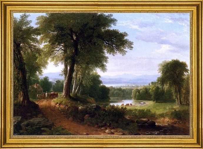 Asher Brown Durand-16"x24" Framed Canvas