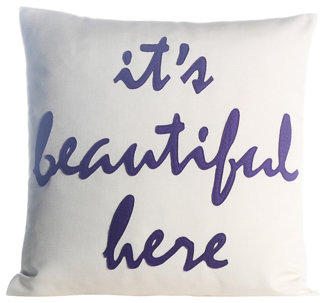 It S Beautiful Here Indoor Outdoor Pillow 16 X16 Contemporary Indoor Outdoor Pillow 16 X16