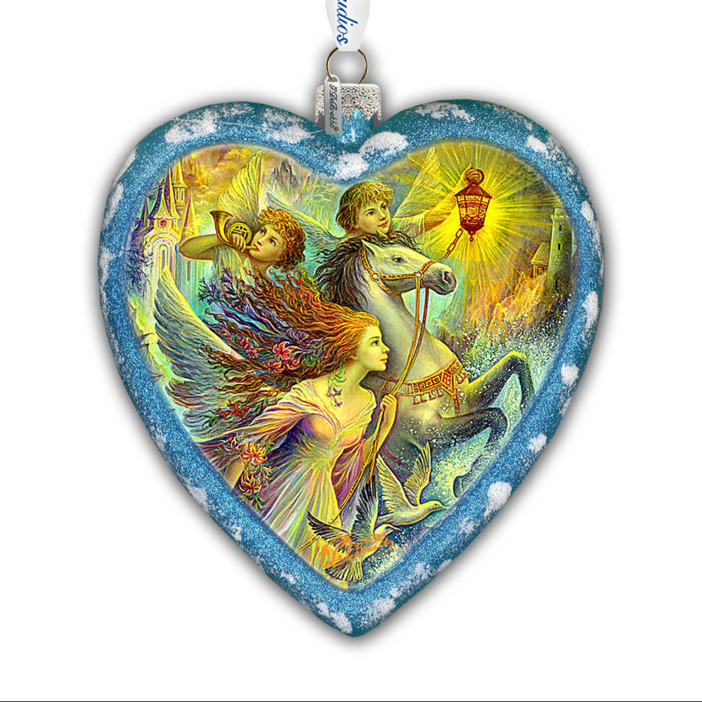 Hand Painted Scenic Glass Ornament Limited Edition Christmas Night Traditional Christmas Ornaments By G Debrekht