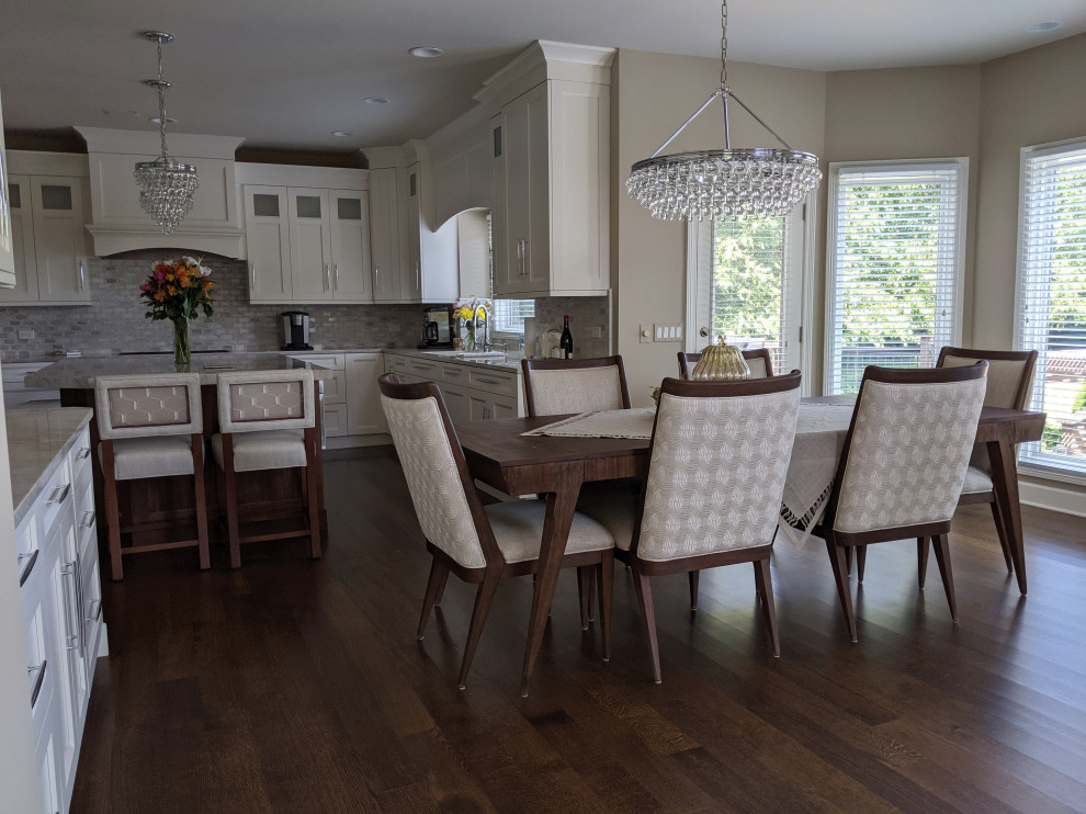 Example of a transitional kitchen design in Chicago