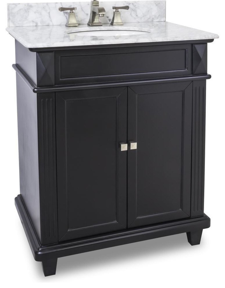 Douglas Elements 29" Vanity, Painted Black - Transitional - Bathroom
