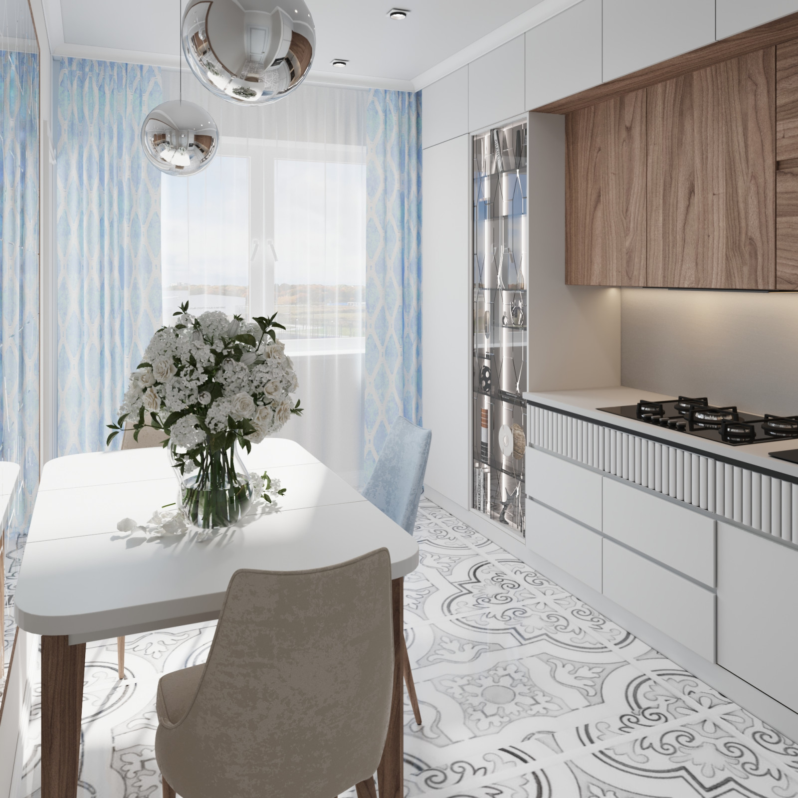 легкая неоклассика в голубом