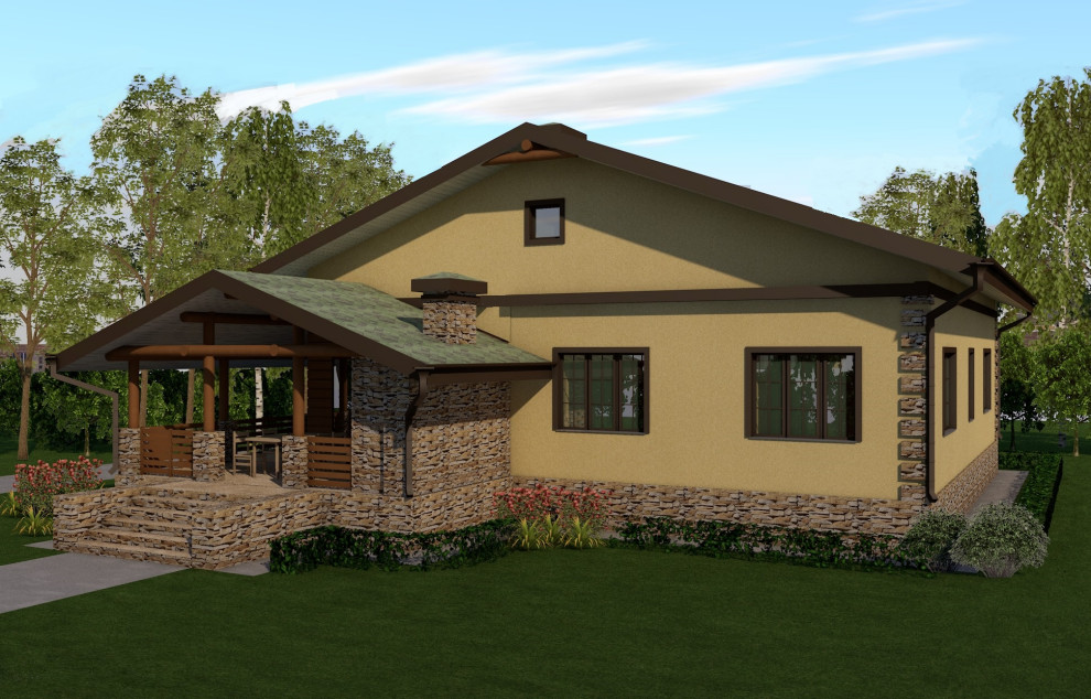 Проект дома с стиле современного Шале