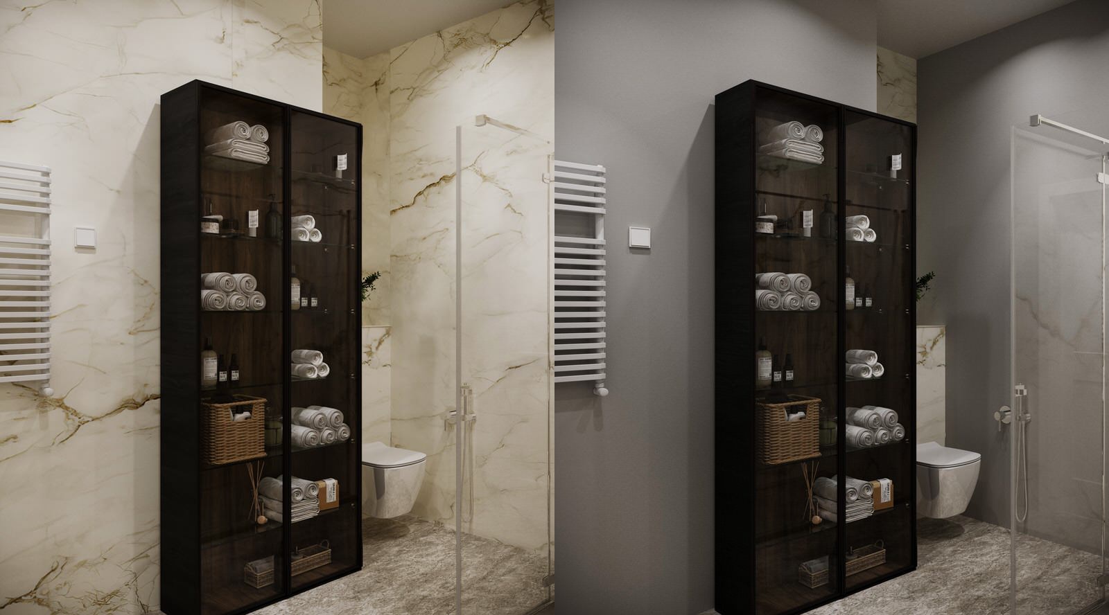 Визуализация душевой 2 варианта