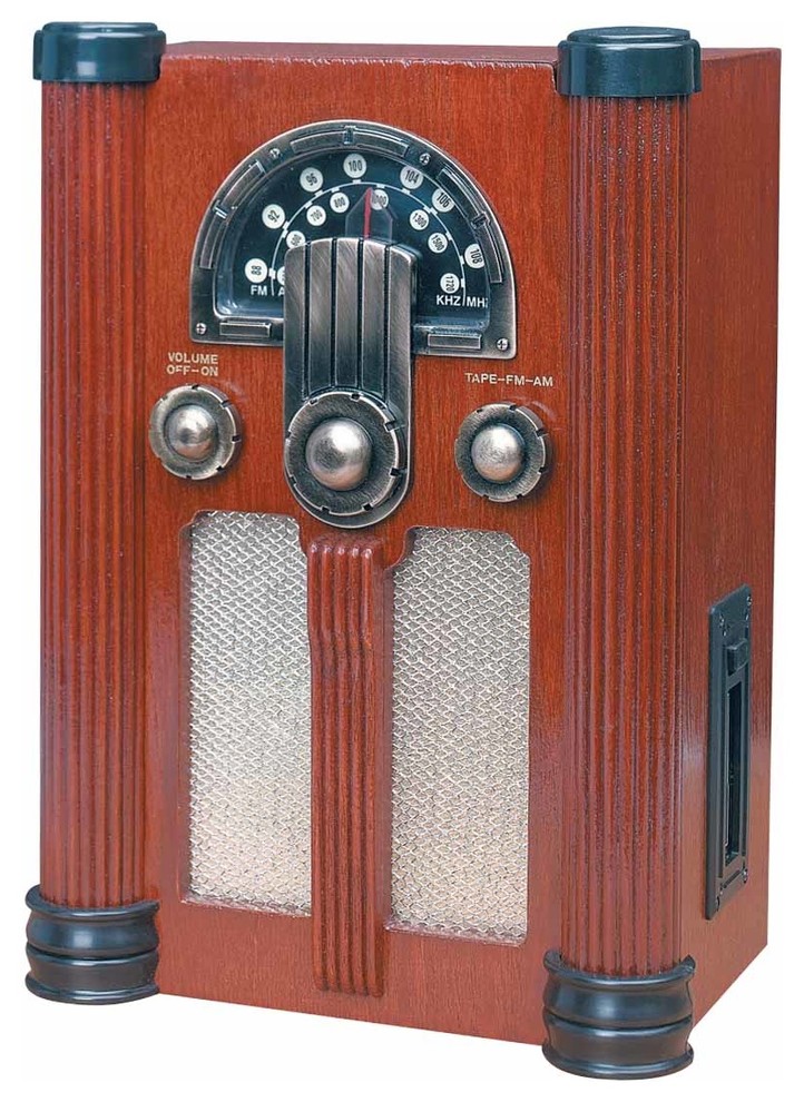 Radios Natural Oak Empire Tape/Radio AC Operated 14"H |