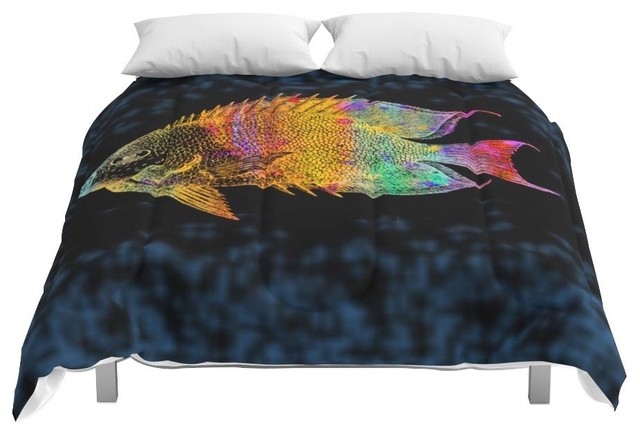 Society6 Fish Comforter Contemporary Comforters And Comforter