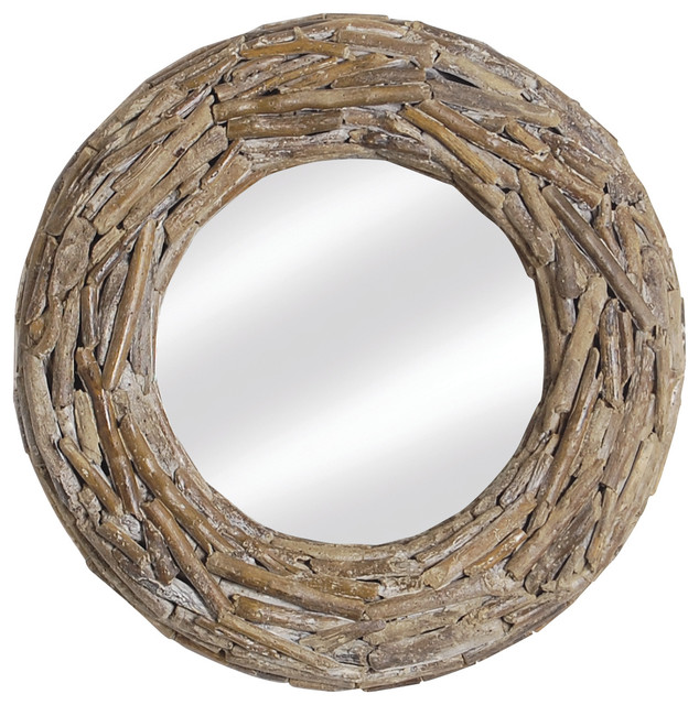 Driftwood Round Mirror