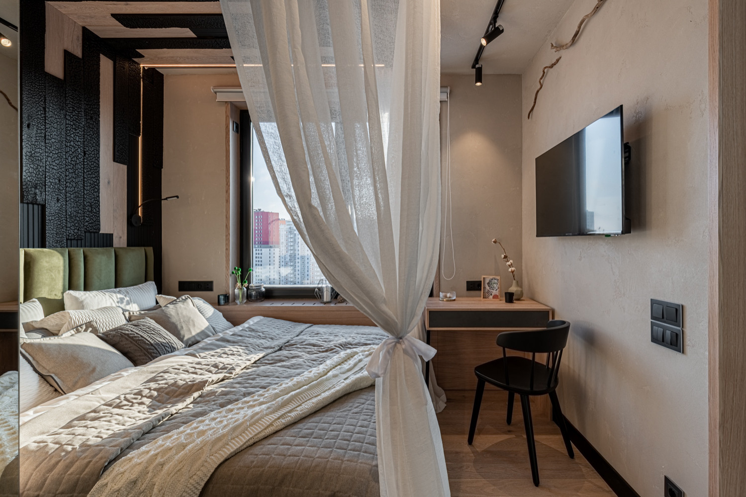 Спальня с видом на Бали