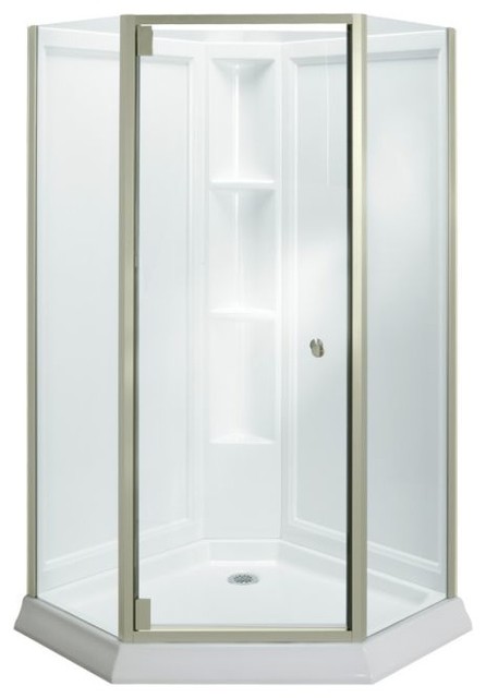 Sterling Solitaire 42" Corner Shower Kit - Contemporary - Shower Stalls And  Kits - by Transolid | Houzz