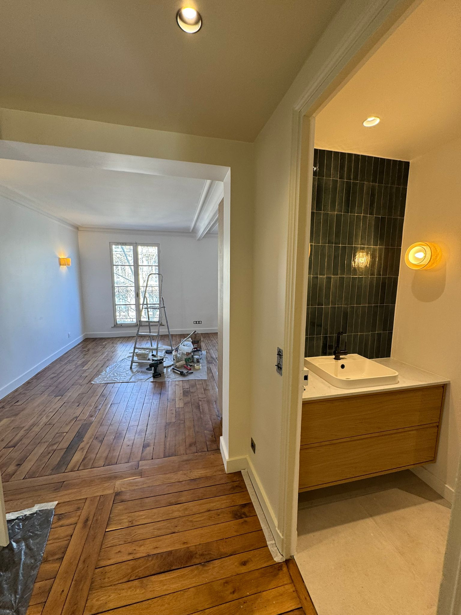 Projet Buttes Chaumont, rénovation d'un appartement de 60m2