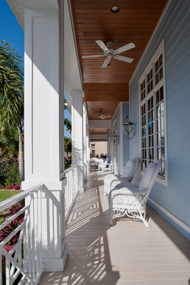 This is an example of a beach style verandah in Jacksonville.