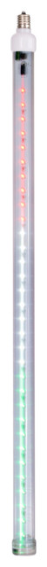 24" Red-Wht-Grn C9 LED SnowFall Tube 5-Pack