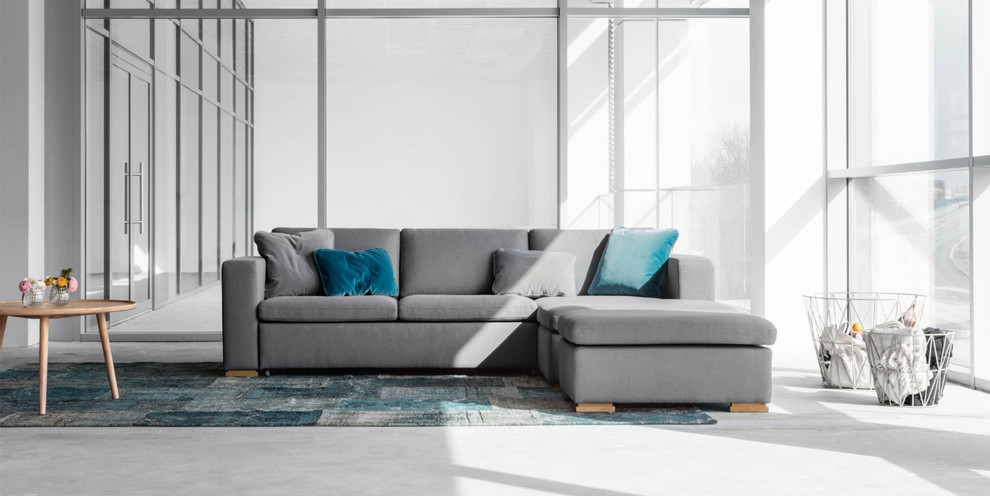 Гостиная в серых тонах