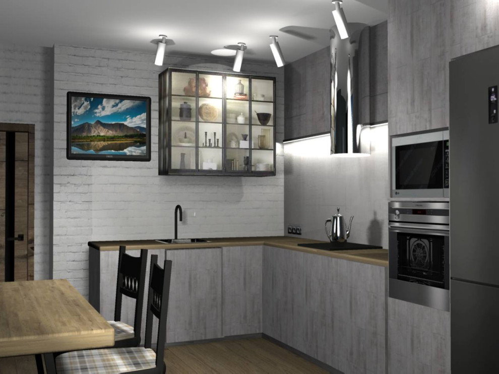 Проект квартиры в современном стиле с элементами лофта