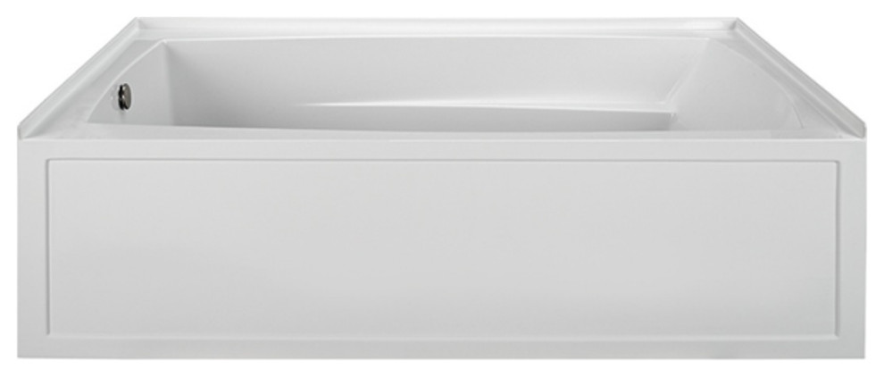Integral Skirted Left-Hand Drain Whirlpool Bath White 72x42x20.75