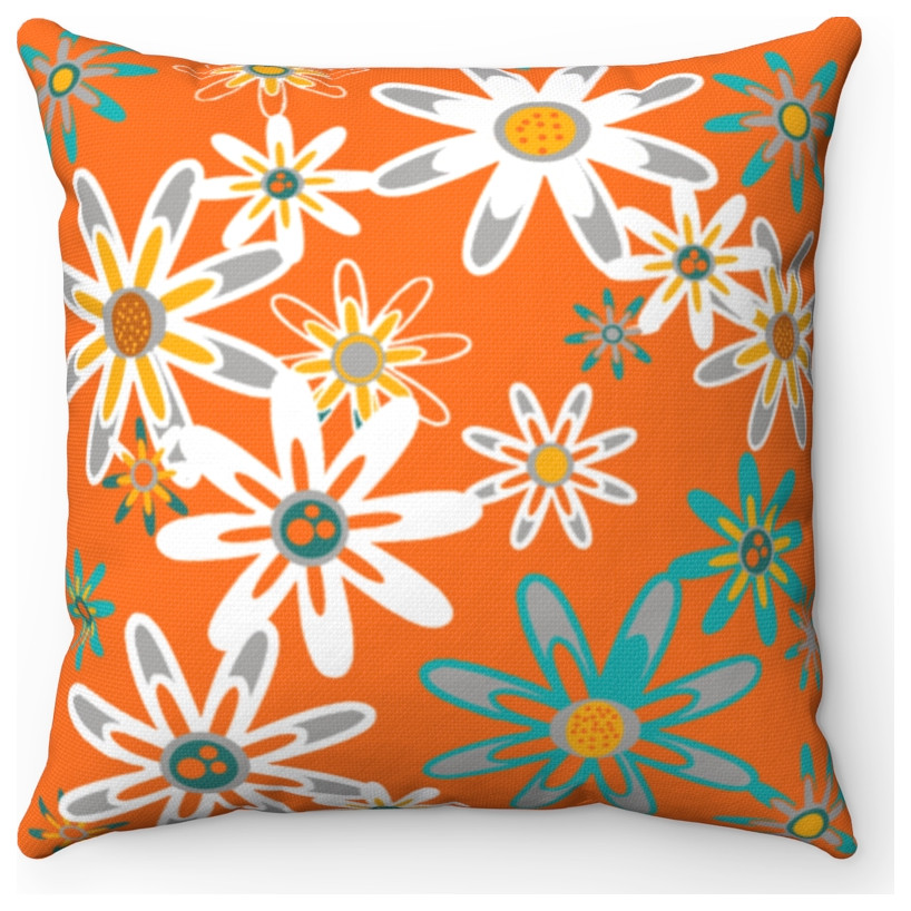 modern floral pillow