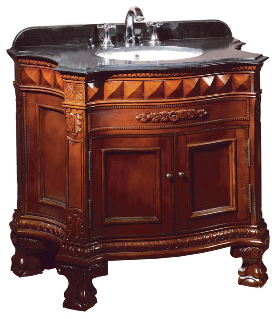 buckingham vanity, dark cherry with black granite top, 36 buckingham vanity, dark cherry with black granite top, 36