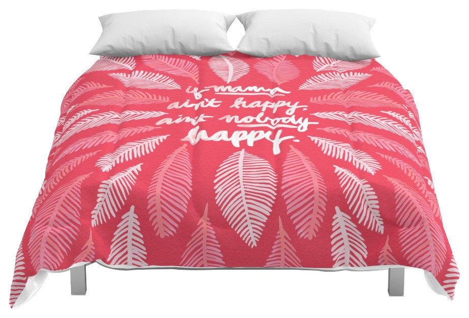 Society6 If Mama Ain T Happy Pink Comforter Contemporary