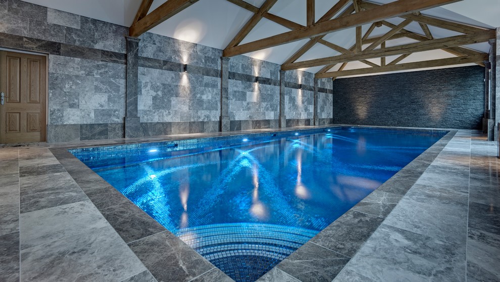 Traditional indoor swimming pool Craftsman Pool Cheshire by