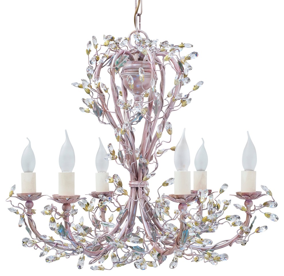 Montaltolamp Edera Hand-Painted 6-Light Chandelier, Made In Italy -  Traditional - Chandeliers - by Montaltolamp | Houzz