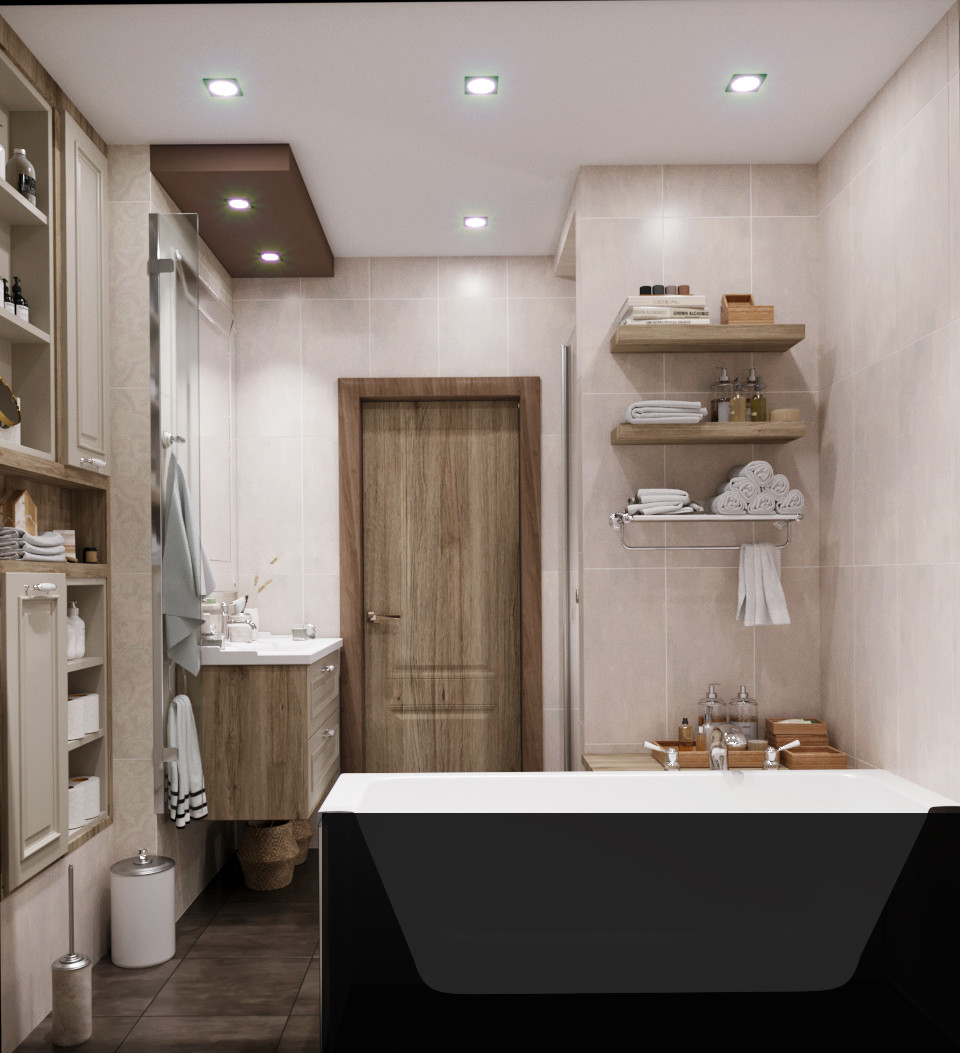 Дтзайн интерьера детской комнаты и двух санузлов в квартире в Екатеринбурге