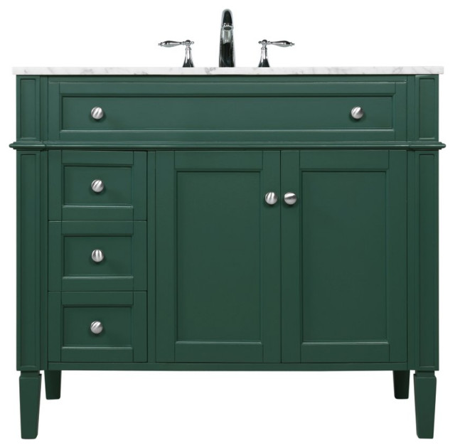 Elegant VF12540GN 40" Single Bathroom Vanity, Green Bathroom Vanities