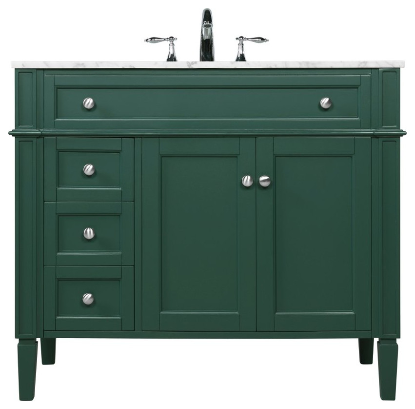 Elegant VF12540GN 40" Single Bathroom Vanity, Green Bathroom Vanities