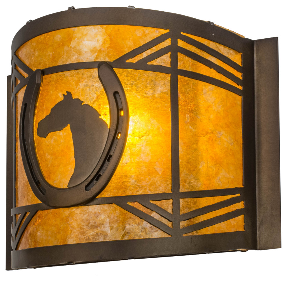 12W Horseshoe Wall Sconce Southwestern Wall Sconces by Meyda