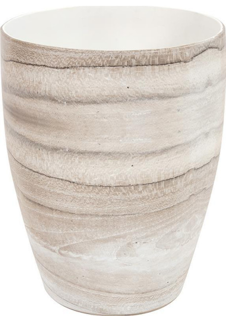 HOWARD ELLIOTT DESERT SANDS Vase Tapered Small Neutral Ceramic Padded