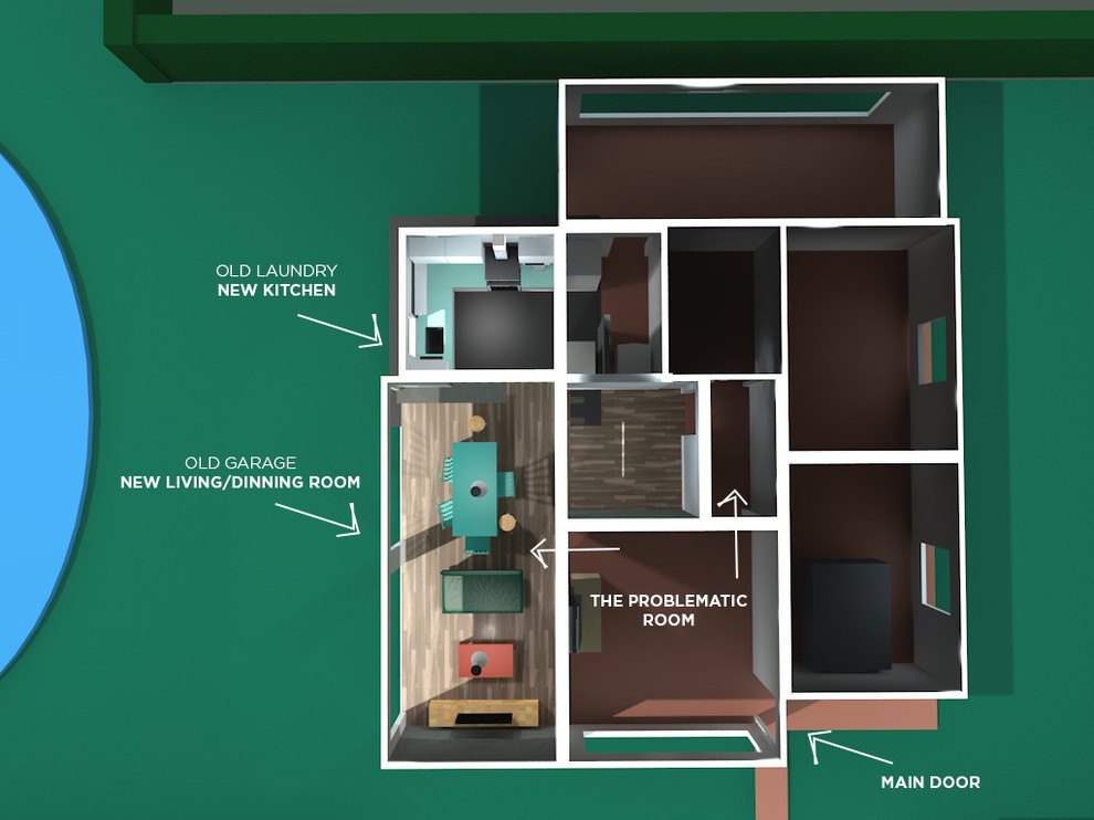 House Transformation. Need help with dysfunctional/undefined room!