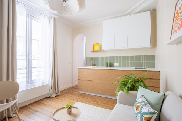 R&eacute;novation compl&egrave;te d'un deux pi&egrave;ces &agrave; Paris minimalistisch-kueche