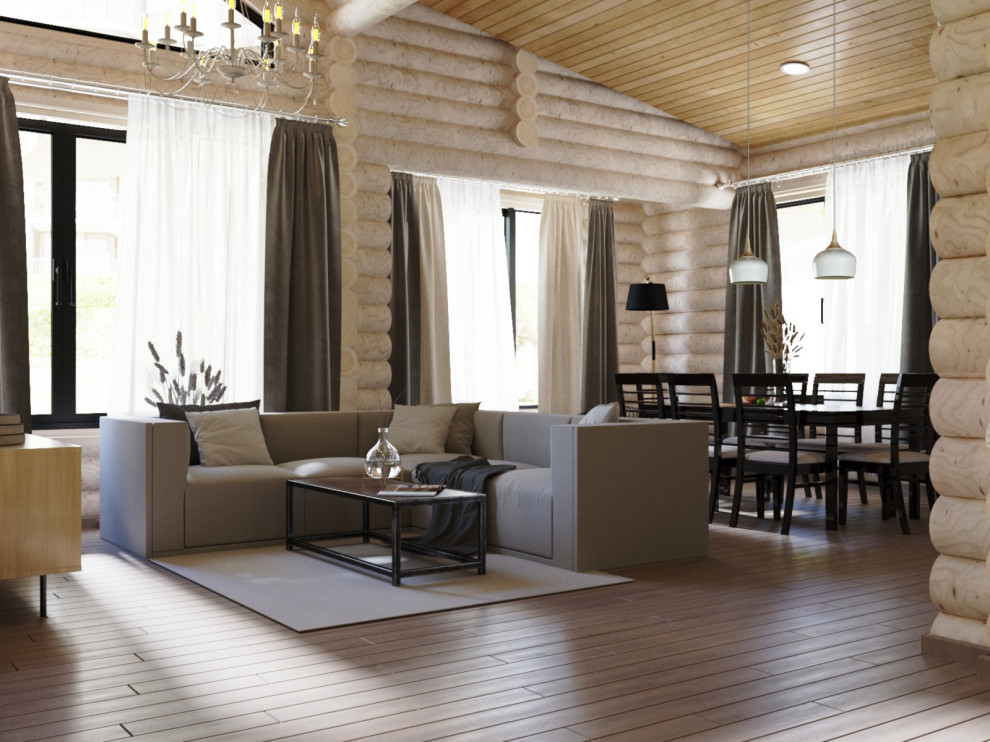 Загородный дом из бревна