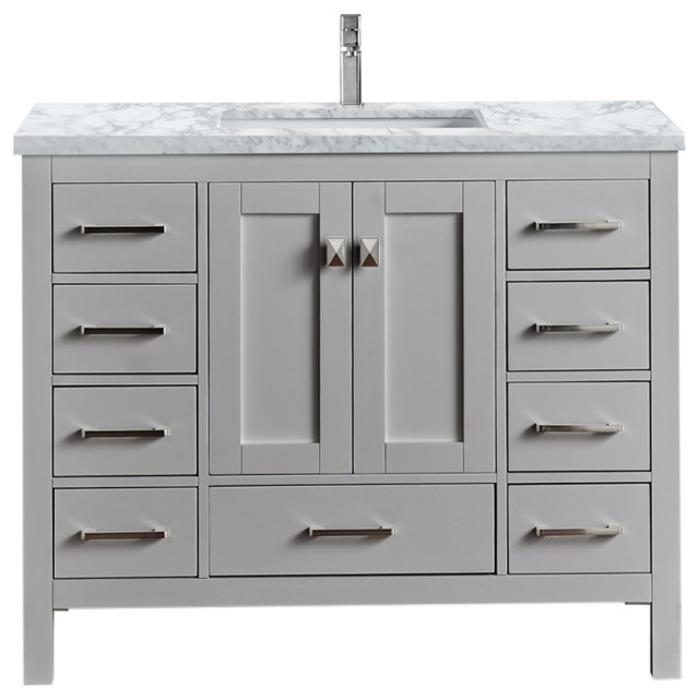 Eviva Hampton 36"x18" Transitional Grey Bathroom Vanity Transitional